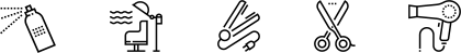 Hair salon services icons